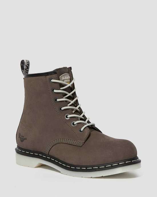 Botas Con Cordones Dr. Martens Maple Womens Steel Toe Mujer Grises MX-68495